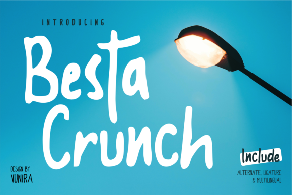 Besta Crunch: A Joyful Display Font for Creative Makers