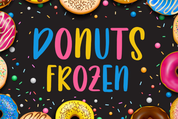 Donuts Frozen: A Joyful Display Font for Creative Designs