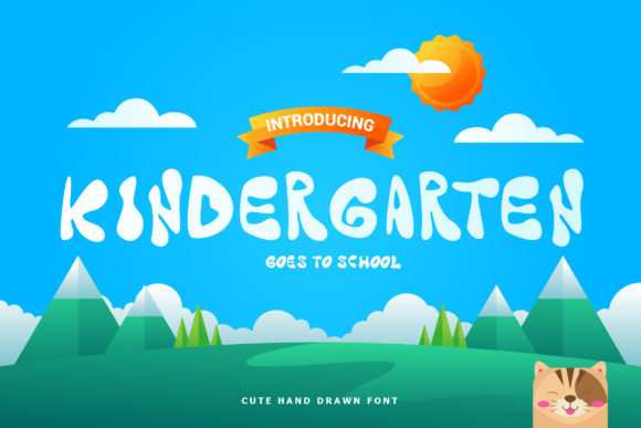 Kindergarten Font: A Bouncy Display Typeface for Makers