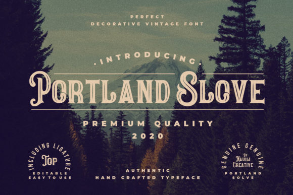 Portland Slove: A Nostalgic Display Font for Creative Design