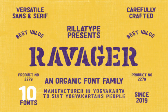 Ravager: A Bold and Authentic Display Font for Makers
