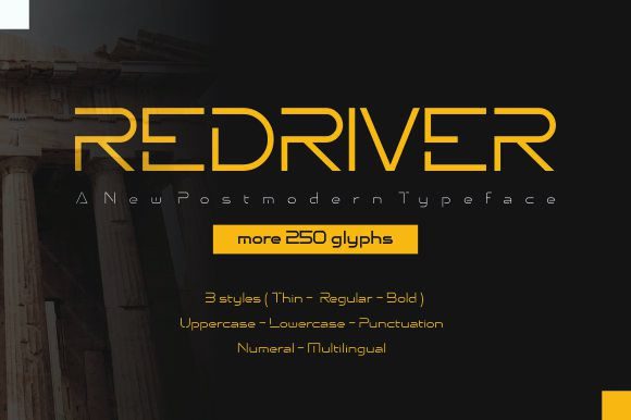 Redriver: The Futuristic Display Font for Creative Crafters