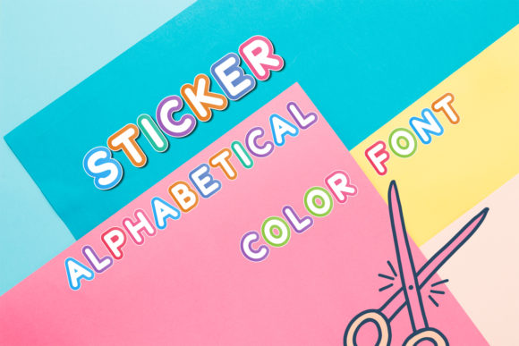 Sticker Alphabetical: A Bold and Friendly Font for Editorial Design