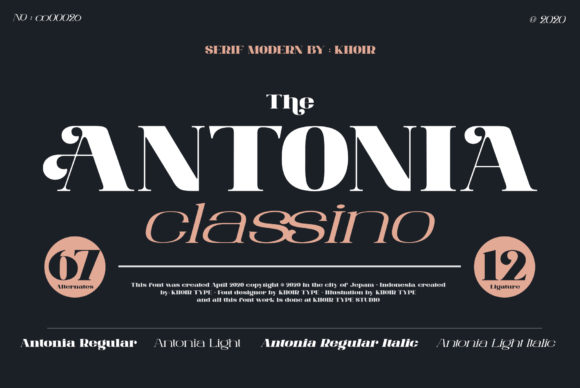 The Antonia: A Unique and Elegant Display Font for Makers