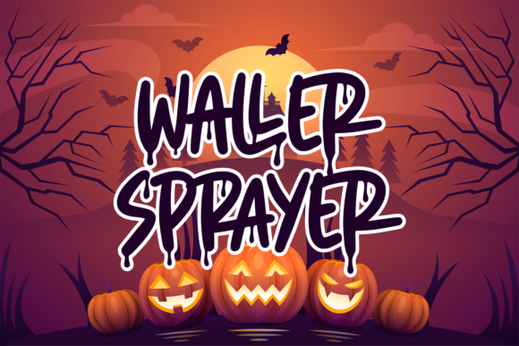 Waller Sprayer Font for Spooky Web Design