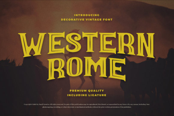 Western Rome: A Bold Display Font for Eye-Catching Design